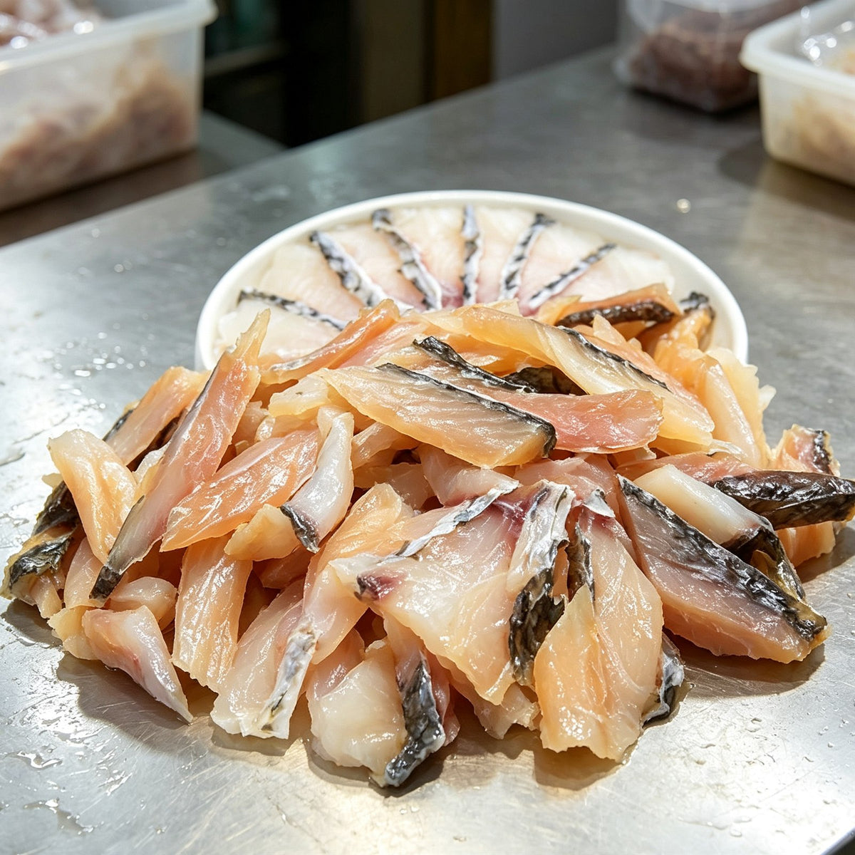 Fresh Grass Carp Fillet Slices