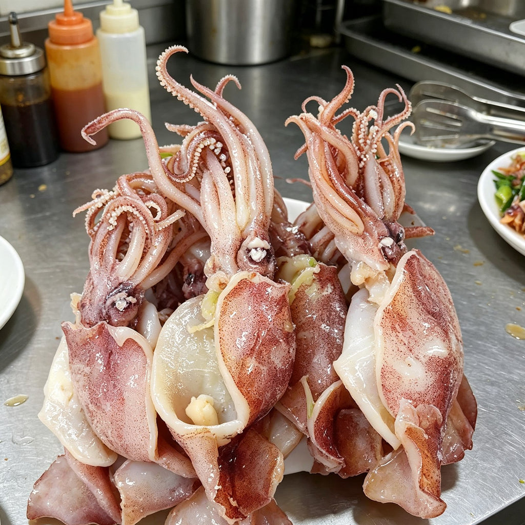 Fresh Whole Squid Ready To Cook