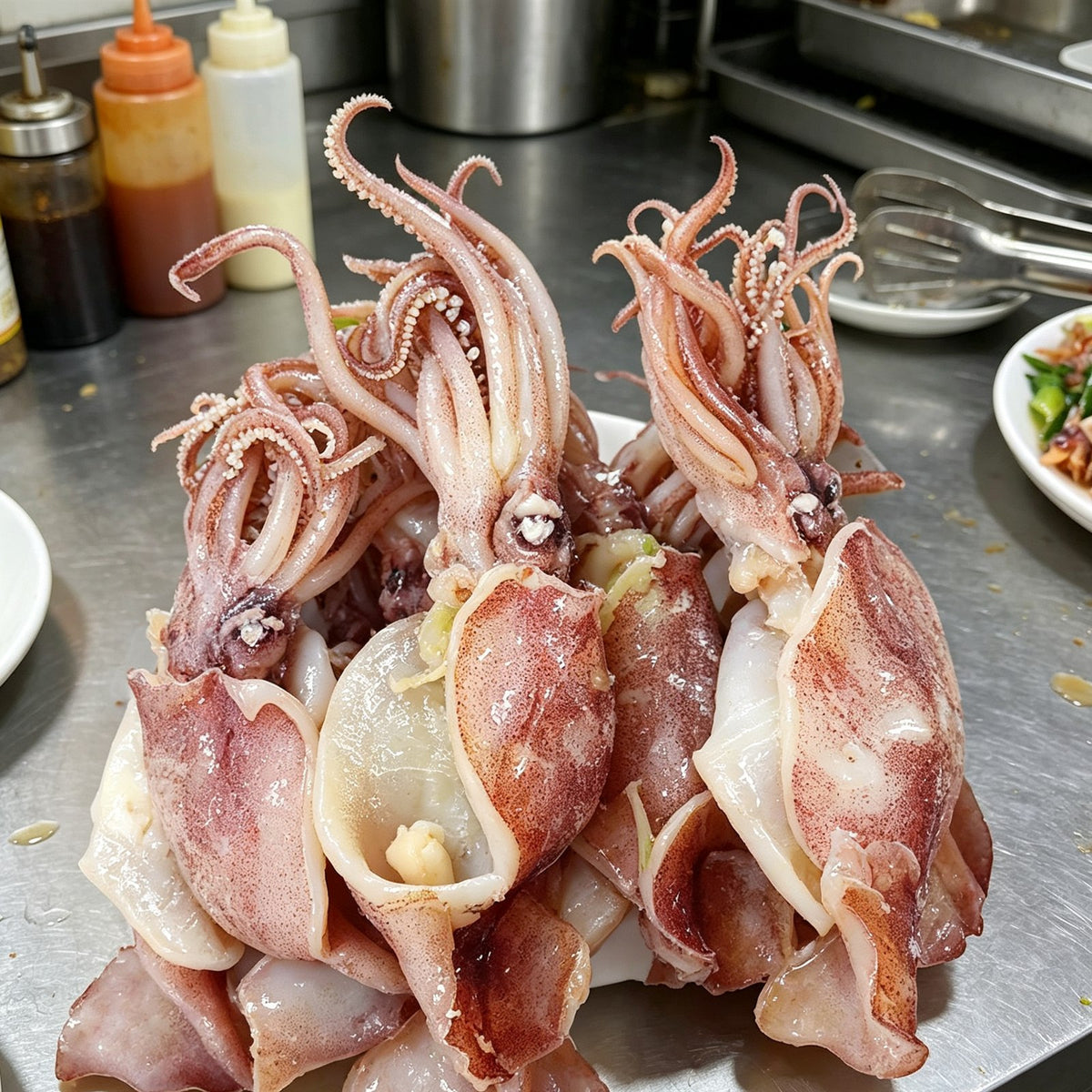 Fresh Whole Squid Ready To Cook