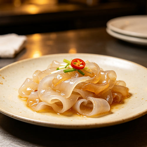 Fresh Chilled Jellyfish Strips Salad