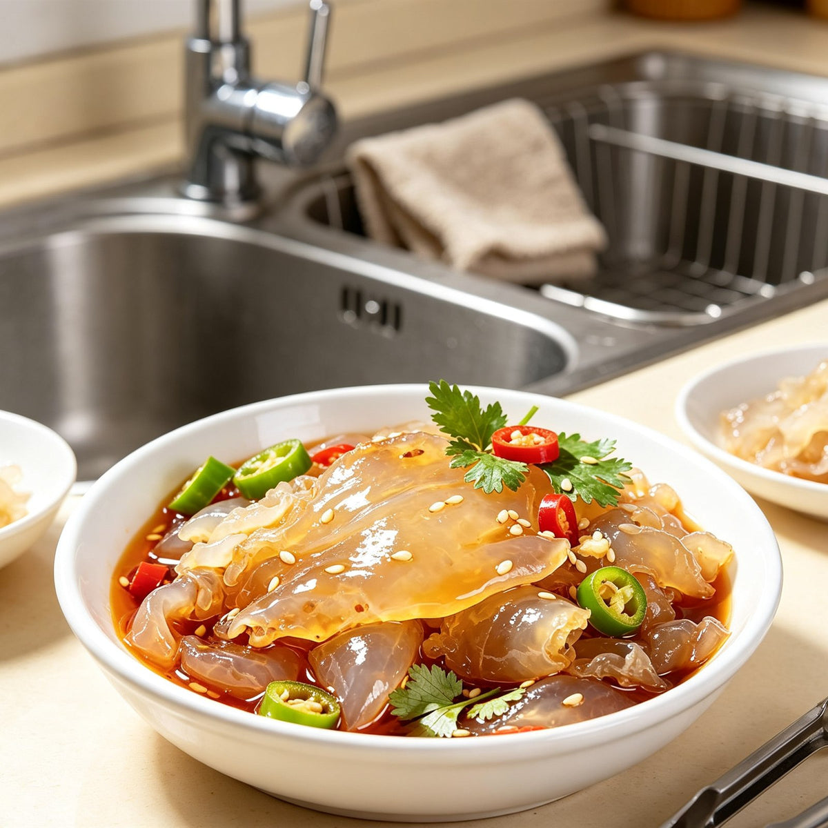 Fresh Chilled Jellyfish Strips Salad