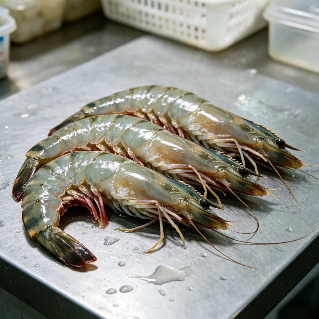 Fresh Whole Raw Grey Prawns